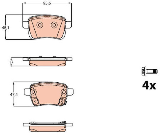 Set Plăcuțe De Frână Trw Disc Brake Gdb2093