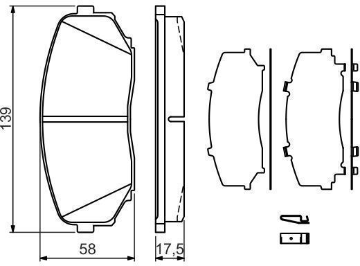 Bosch Brake Pad Set Disc Brake 0 986 494 375