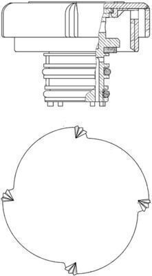 Mahle Crb 21 000p Deckel Für Autoreservoir & Kraftstoffkappen