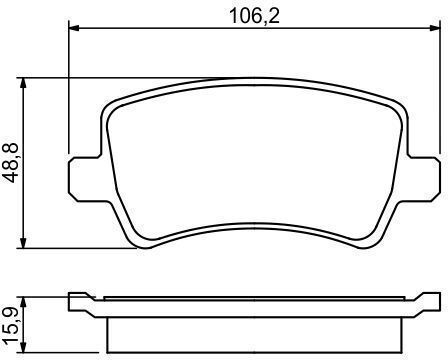 Bosch Brake Pad Set Disc Brake 0 986 494 248