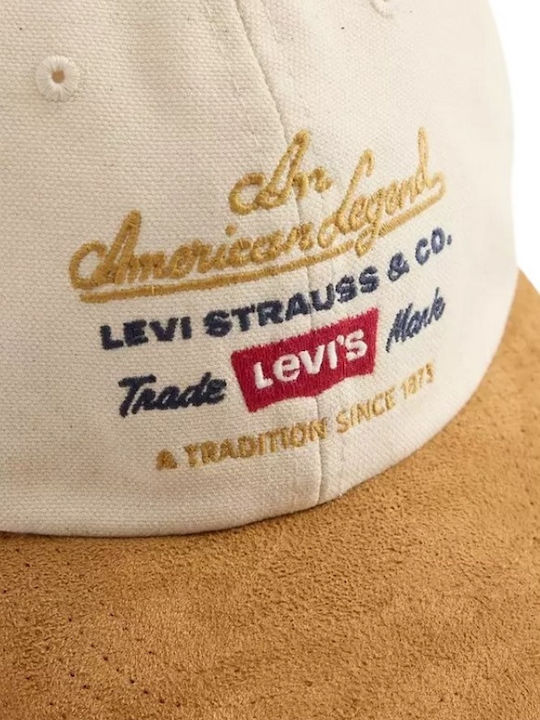Levis Relaxed Dad Graphic Kappen Καπέlo Ανδρικό Ecru