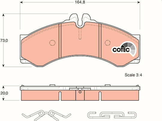 Set Plăcuțe De Frână Trw Gdb1288 Disc Frână