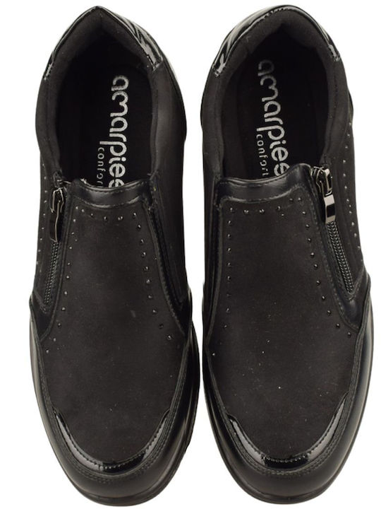 Ανατομικά Γυναικεία Slip-On Μαύρα