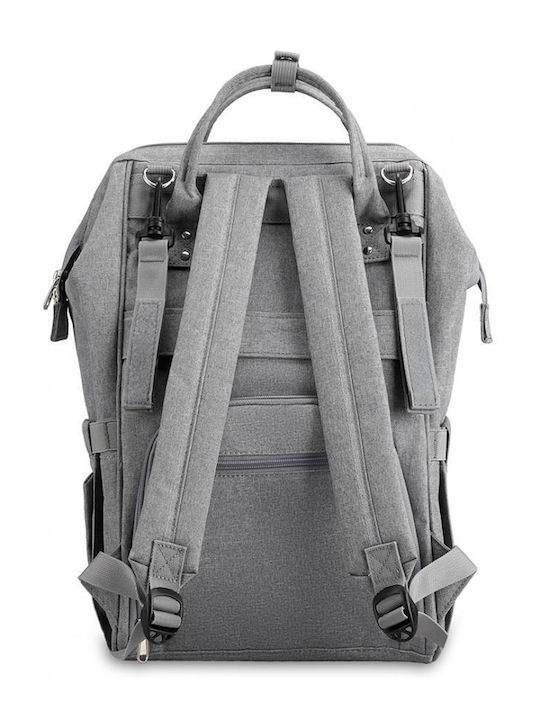Multifunctional Backpack Moms Mark Ryden Waterproof 17 L Oxford Material Insulated Pockets Easy To Attach To Stroller Gray