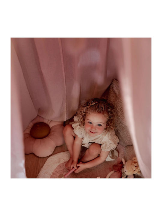 Little Dutch Κουνουπιέρα Κούνιας Pure Soft Βαμβακερή Ροζ 250εκ. Blossom