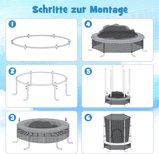 Costway Outdoor Trampoline 165cm with Net