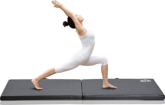 HomCom Exercise Mat Black (180x60x5cm)