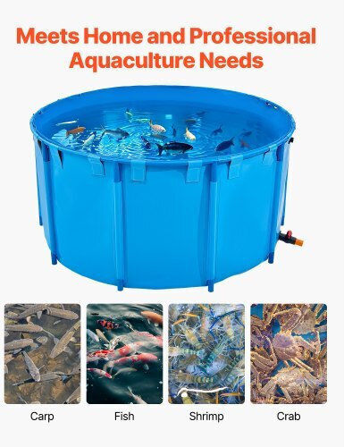 Vevor Vevor Fish Aquarium Capacity 89L Blue with Stand