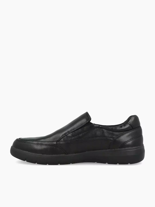 Leder Herren Slip-Ons Schwarz