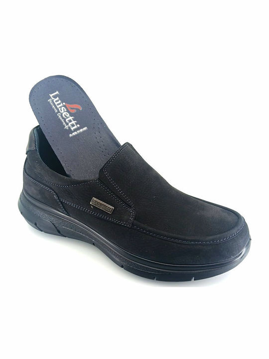 Leder Herren Slip-Ons Schwarz