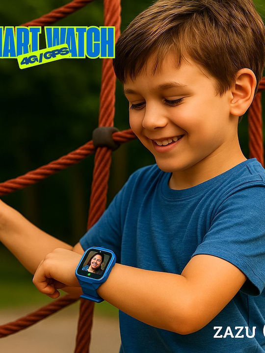 Zazu Fun Смарт Часовник 4G/GPS Локация и Видеочат Син
