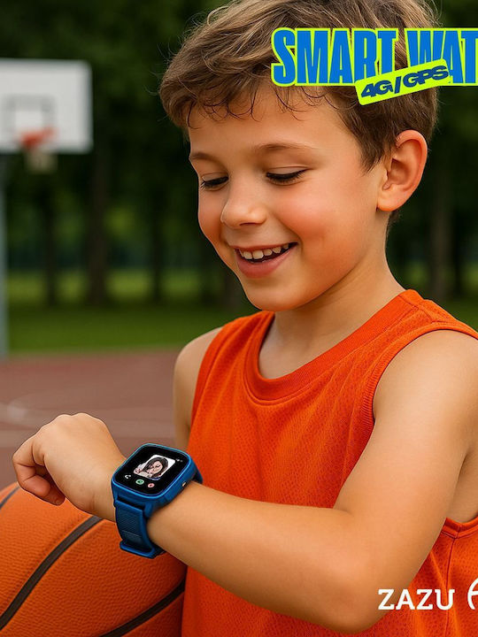 Zazu Fun Смарт Часовник 4G/GPS Локация и Видеочат Син