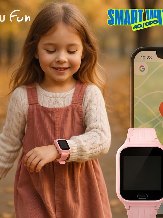 Zazu Fun Smart Watch 4g/gps Εντοπισμού & Βιντεοκλήση Ρόζ