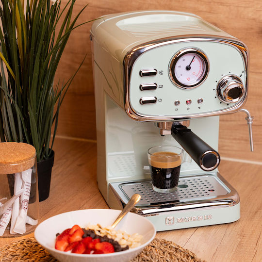 Morris Automatic Espresso Machine 1100W Pressure 20bar Green R20807EMG
