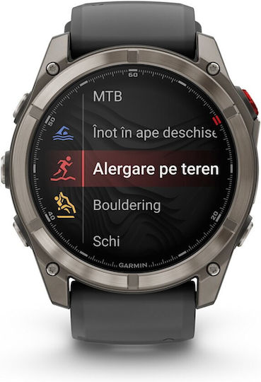 Garmin Fenix 8 Pro Титан 51мм Смартчасовник с eSIM и Пулсомер (Graphite/Black Silicone)