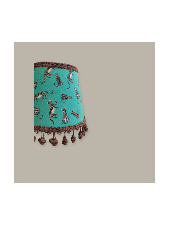 Oxygen Brown Leopards Table Lamp for E27 Socket with Brown Shade and Base