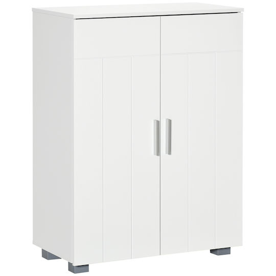 Kleankin Badezimmerschrank B60xT30xH80cm Weiß