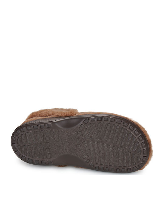 Classic Unfurgettable Winter Women's Slippers with Fur Brown