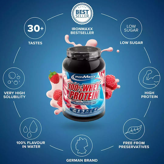 100% Whey Protein Protein Whey with Flavor Raspberry 900gr