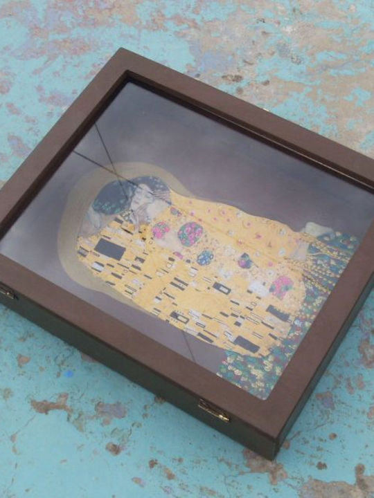 Artifact Hochzeitskronen-Etui Rechteck Bronze 30x27εκ.