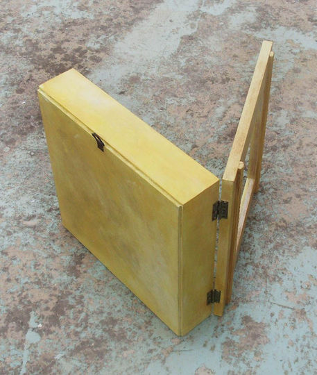 Artifact Tabletop Rectangle Wedding Crown Case Wooden Bronze 25x25cm