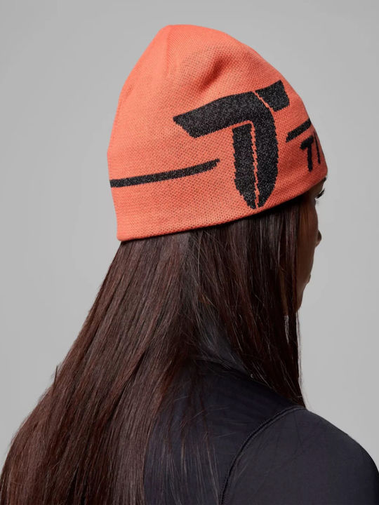 Beanie Unisex Beanie Knitted in Orange color