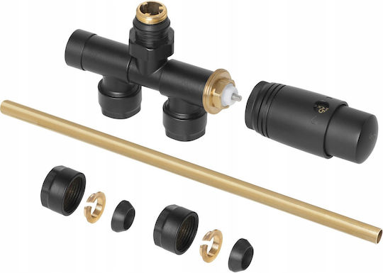 Invena Einloch-Set Kombinierte Untere Verbindung Duoplex Prov Schwarz Cz-87-c15