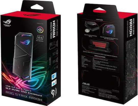 Asus ROG Strix Arion Θήκη για Σκληρό Δίσκο M.2 PCI Express με σύνδεση USB 3.2 Type-C