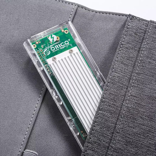 Orico Case for Hard Drive M.2 PCI Express with Connection USB 3.1 Silver