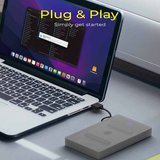 Icy Box Твърд диск кутия 2.5" SATA III с връзка USB 3.2 в Сив цвят 60979