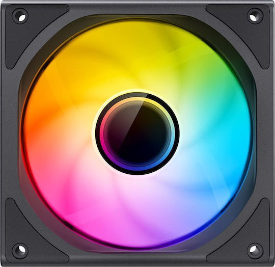 Jonsbo ZK-120BR Reverse Blade Case Fan 1800rpm with ARGB Lighting and 4-Pin PWM Connection