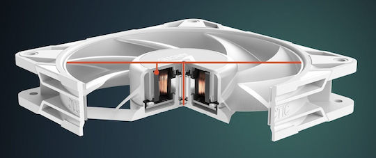 Arctic P12 Pro 12 Case Fan 120mm (3000rpm / 77cfm) με RGB Φωτισμό 3τμχ Λευκό