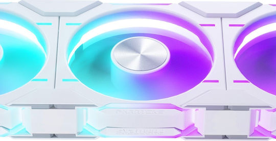 Phanteks PH-F120D30 Case Fan 2000rpm 61.5cfm with ARGB Lighting and 4-Pin PWM Connection Regular White