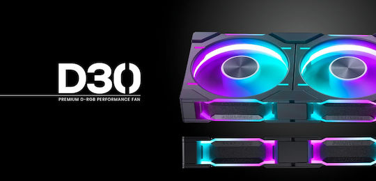 Phanteks PH-F140D30R Reverse Blade Case Fans (1800rpm / 71.76cfm) with RGB Lighting and 4-Pin PWM Connection 3pcs