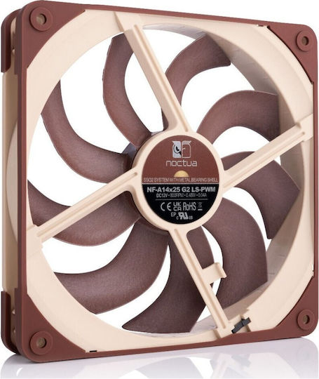 Noctua NF-A14x25 G2 LS-PWM Case Fans 140mm (800rpm / 48cfm) Without LEDs Connection 4-Pin Brown