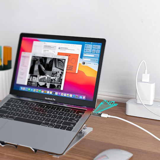 Techsuit Μετατροπέας USB-C / Thunderbolt 3 male σε USB-C / Thunderbolt 3 female Γκρι 1τμχ