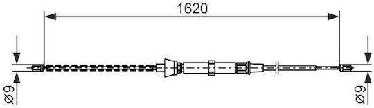 Cablu Frână de Mână Bosch 1 987 477 684