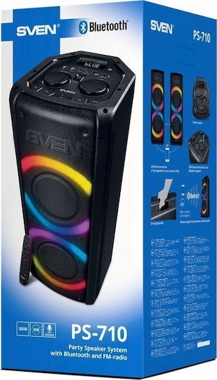 Sven PS-710 Ηχείο Bluetooth 100W με Διάρκεια Μπαταρίας έως 10 ώρες Μαύρο