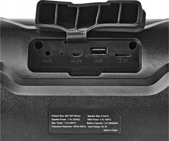 Nedis Bluetooth Speaker 60W with Battery Life up to 6 hours Black SPBB310BK