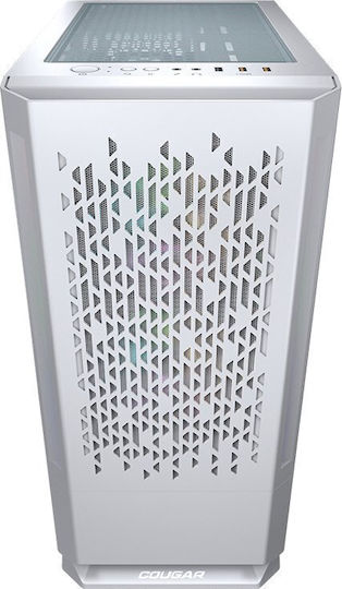 Cougar MX430 Air RGB Gaming Midi Tower Κουτί Υπολογιστή με Πλαϊνό Παράθυρο Λευκό