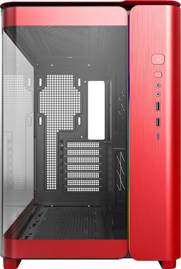 Montech King 95 Gaming Midi Tower Κουτί Υπολογιστή με Πλαϊνό Παράθυρο Κόκκινο