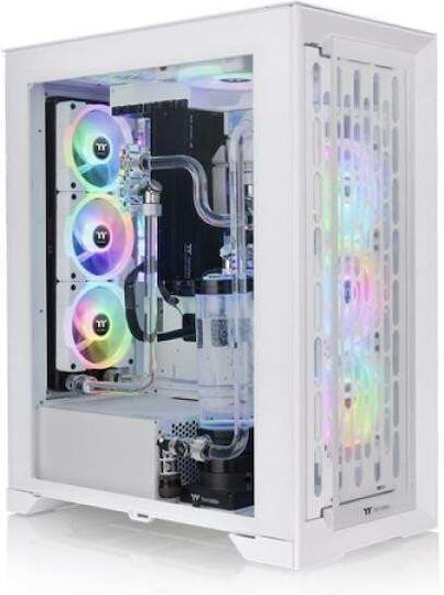 Thermaltake View 600 TG Gaming Voller Turm Computergehäuse mit Seitenfenster Snow White