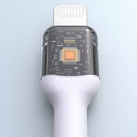 Dudao USB-C to Lightning Cable 30W Λευκό 1m