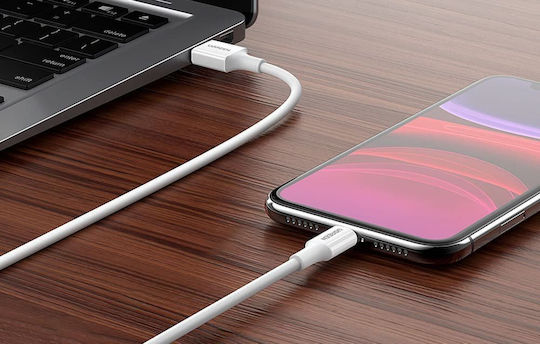 Ugreen US155 Regular USB-A la Cablu Lightning Alb 1.5m (80315)