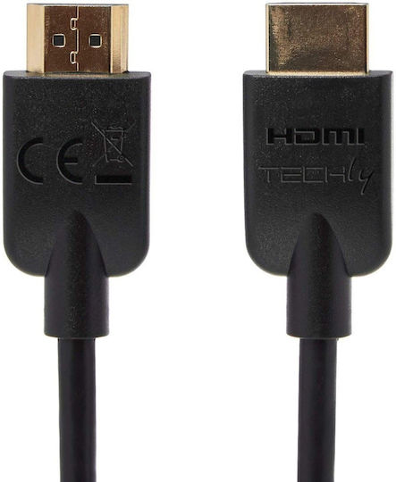 Techly HDMI 2.0 Premium High Speed 4K 60Hz HDR Cable HDMI male - HDMI male 3m Μαύρο