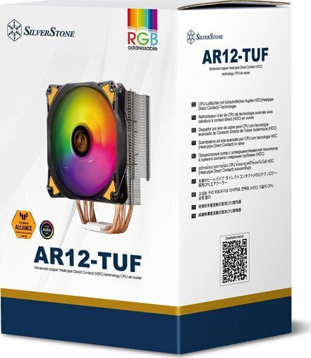 Silverstone AR12-TUF CPU Cooling Fan with ARGB for AM4/AM5/1200/115x/1700 Socket
