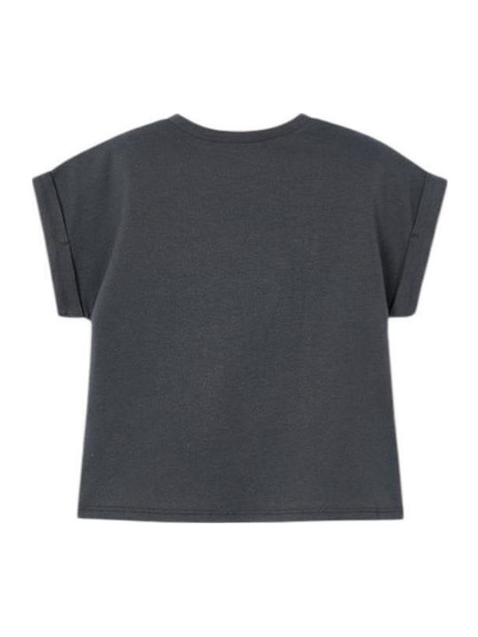 Kids Short-Sleeved Gray Blouse
