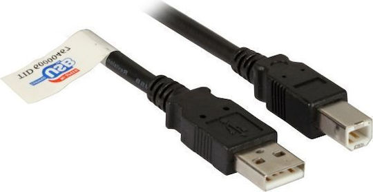 EFB USB 2.0 Cable USB-A male - USB-B male Μαύρο 1m K5256SW.1