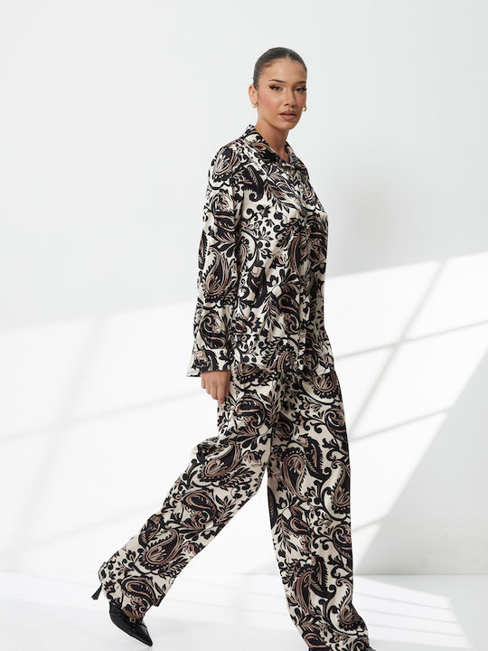 Femei Set cu Pantaloni cu elastic