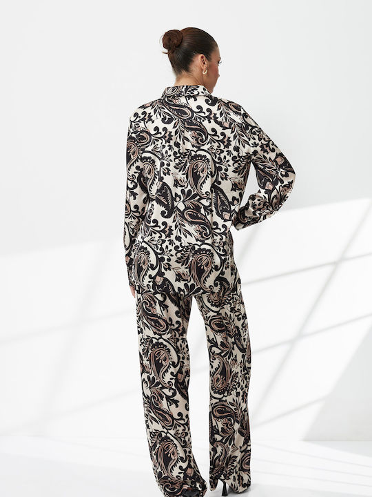 Femei Set cu Pantaloni cu elastic